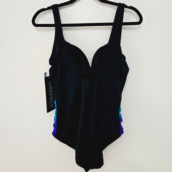 New Miraclesuit Temptress Gulf Stream Ombre Tummy Control One-Piece Swimsuit 16 - Picture 4 of 9